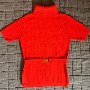 Vintage Red XS Belted Sweater - like new